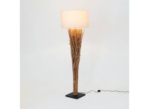 4250151350660 - Stehleuchte Palmaria holzfarben beige Höhe 177 cm Holz