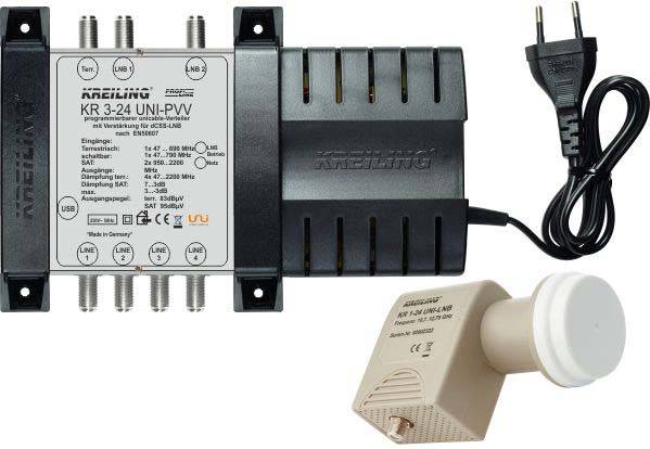 4250157713094 - KREI Verstärker KR 3-24 UNI-PVV UNICABLE  Verteiler fmax2 Sat u24 TN 11309