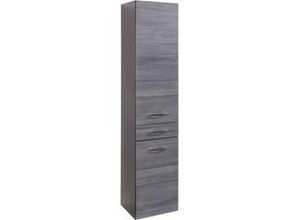 4250163726415 - Seitenschrank Florida in Graphit Silberfarben