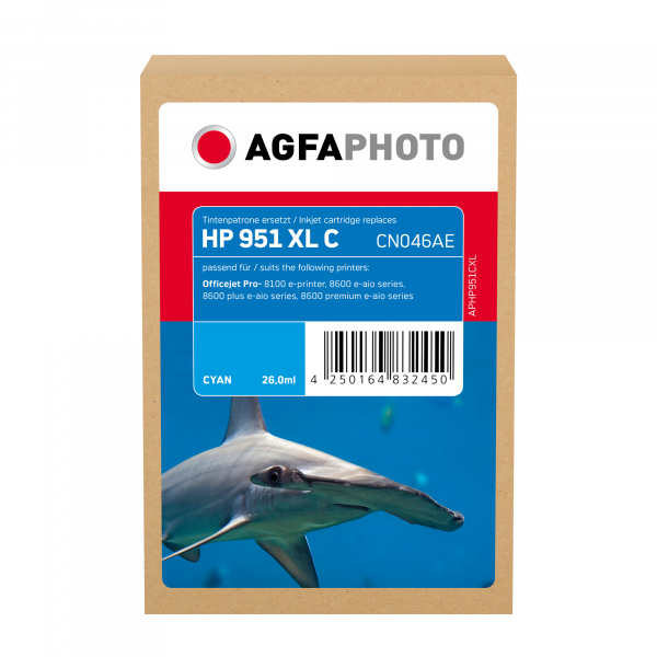 4250164832450 - AgfaPhoto - cyan - compatible - ink cartridge (alternative for HP 951XL) - Tintenpatrone Cyan