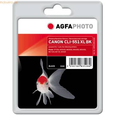 4250164835260 - AgfaPhoto Patrone Canon APCCLI551XLB ers CLI-551XL BK remanufactured