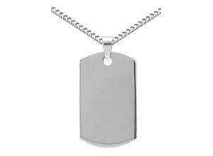 4250165333031 - Kette mit Anhänger FIRETTI Schmuck Geschenk Halskette Dog Tag Anlass Geburtstag Weihnachten Halsketten Gr Edelstahl Länge 50 cm silberfarben (edelstahlfarben) Herren