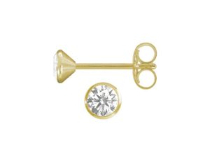 4250165334151 - Paar Ohrstecker FIRETTI Schmuck Geschenk Gold 333 Ohrschmuck Glitzer Solitär Ohrringe Gr Gelbgold 333 gelb (gelbgoldfarben kristallweiß) Damen Brautschmuck mit Zirkonia (synth)