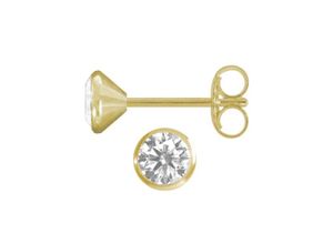 4250165334168 - Paar Ohrstecker FIRETTI Schmuck Geschenk Gold 333 Goldohrschmuck Solitär Ohrringe Gr Gelbgold 333 gelb (gelbgoldfarben kristallweiß) Damen Brautschmuck mit Zirkonia (synth)