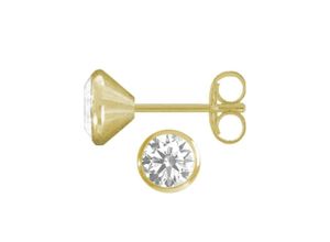 4250165334175 - Paar Ohrstecker FIRETTI Schmuck Geschenk Gold 333 Ohrschmuck Goldohrschmuck Solitär Ohrringe Gr Gelbgold 333 gelb (gelbgoldfarben weiß) Damen Ohrstecker zu Hoodie Kleid Shirt Jeans Sneaker Anlass Geburtstag Weihnachten