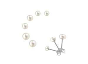 4250165334441 - Perlenohrringe FIRETTI Multipack Schmuck Geschenk Silber 925 Ohrschmuck Perle Ohrringe Gr Silber 925 (Sterlingsilber)-Perlen weiß (silber 925 weiß) Damen Perlenohrringe Ohrschmuck mit Süßwasserzuchtperle