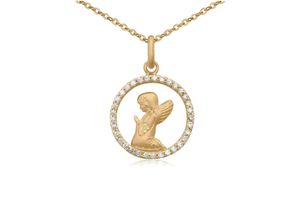 4250165337947 - Kette mit Anhänger FIRETTI Schmuck Geschenk Gold 333 Halsschmuck Halskette Goldkette Ankerkette Halsketten Gr Gelbgold 333 Länge 45 cm goldfarben (goldfarben weiß) Damen Ketten mit Anhänger zu Kleid Shirt Jeans Sneaker Anlass Geburtstag Weihnachten