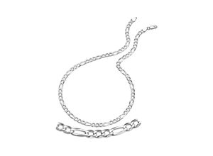 4250165342026 - Kette ohne Anhänger FIRETTI Schmuck Geschenk Silber 925 Halsschmuck Halskette Figarokette Halsketten Gr 45 Silber 925 (Sterlingsilber) Breite 51 mm silberfarben Damen Ketten ohne Anhänger Made in Germany