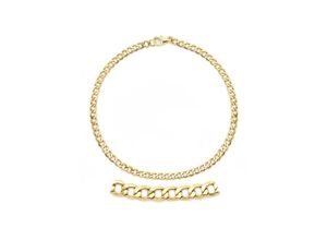 4250165342231 - Goldarmband FIRETTI Schmuck Geschenk Gold 333 Panzerkettengliederung ca 36 mm breit Armbänder Gr 19 Gelbgold 333 gelb (gelbgoldfarben) Damen Gliederarmband Gliederarmbänder zu Hoodie Kleid Shirt Jeans Sneaker Anlass Geburtstag Weihnachten