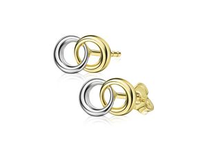 4250165343924 - Paar Ohrstecker FIRETTI Schmuck Geschenk Gold 333 Ohrschmuck Kreise Ohrringe Gr Gelbgold 333 goldfarben (gelbgoldfarben weißgoldfarben) Damen Ohrstecker Made in Germany