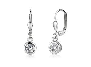 4250165344228 - Paar Ohrhänger FIRETTI Schmuck Geschenk Silber 925 Ohrschmuck Patentbrisur Solitär Glitzer Ohrringe Gr Silber 925 (Sterlingsilber) silberfarben (silberfarben kristallweiß kristallweiß) Mädchen Made in Germany - mit Zirkonia (synth)