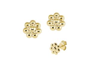 4250165344556 - Paar Ohrstecker FIRETTI Schmuck Geschenk Silber 925 Ohrschmuck Blume Ohrringe Gr Gelbgold 333 gelb (gelbgoldfarben) Damen Ohrstecker zu Kleid Shirt Jeans Sneaker Anlass Geburtstag Weihnachten