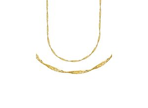 4250165346079 - Goldkette FIRETTI Schmuck Geschenk Gold 333 Singapur ca 14 mm breit Halsketten Gr 45 Gelbgold 333 Breite 14 mm gelb (gelbgoldfarben) Damen Goldketten zu Hoodie Kleid Shirt Jeans Sneaker Anlass Geburtstag Weihnachten