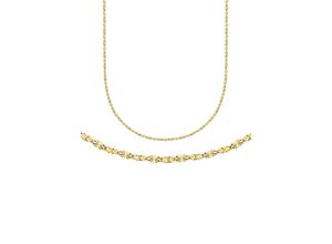 4250165346154 - Goldkette FIRETTI Schmuck Geschenk Gold 333 Fantasiekette ca 27 mm breit Halsketten Gr 45 Gelbgold 333 Breite 27 mm gelb (gelbgoldfarben) Damen Goldketten zu Kleid Shirt Jeans Sneaker Anlass Geburtstag Weihnachten