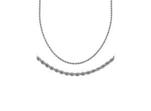 4250165347403 - Kette ohne Anhänger FIRETTI Schmuck Geschenk Silber 925 Halsschmuck Halskette Kordelkette Halsketten Gr 50 Silber 925 (Sterlingsilber) Breite 19 mm silberfarben Damen Ketten ohne Anhänger Made in Germany