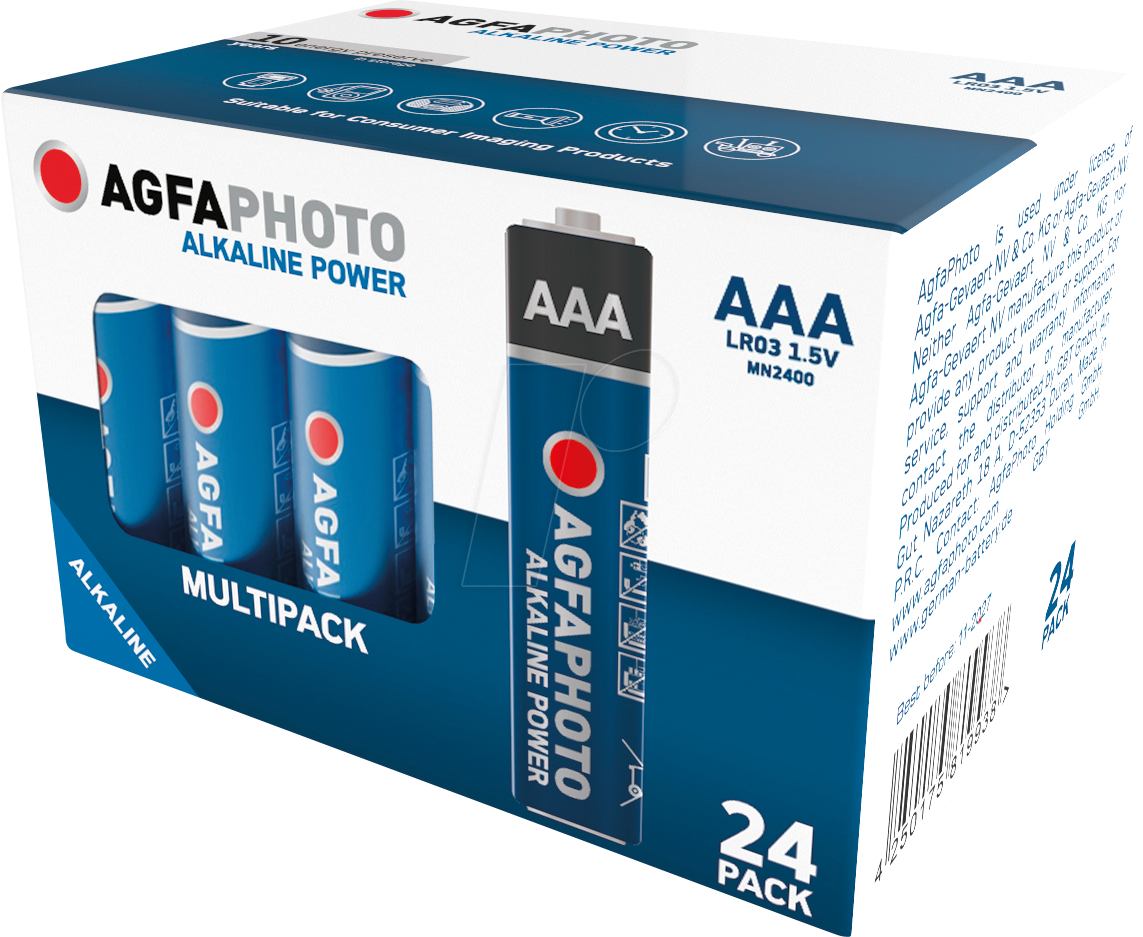 4250175819938 - AGFA ALK AAA24 - Power Alkaline Batterie AAA (Micro) 24er-Pack