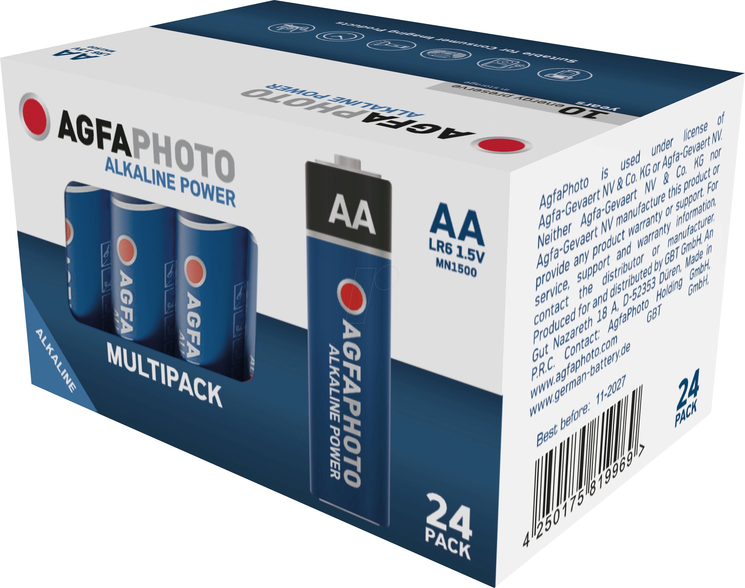 4250175819969 - AGFA ALK AA24 - Power Alkaline Batterie AA (Mignon) 24er-Pack