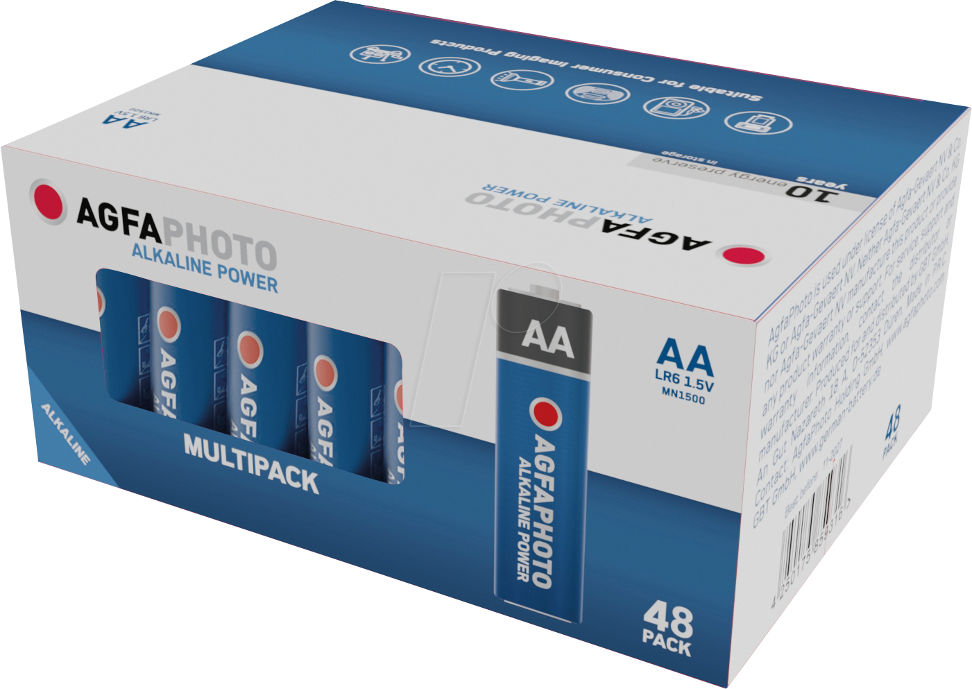 4250175859316 - AGFA ALK AA48 - Power Alkaline Batterie AA (Mignon) 48er-Pack