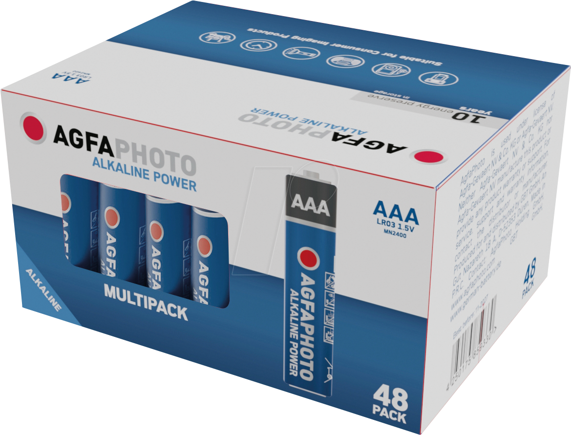 4250175859330 - AGFA ALK AAA48 - Power Alkaline Batterie AAA (Micro) 48er-Pack