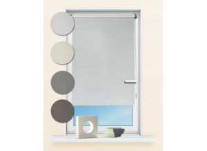 4250178714988 - Seitenzugrollo KUTTI Seitenzugrollo Luna verdunkelnd Klemmfix ohne Bohren Fixmaß Gr 1 weiß B60cm H160cm Polyester Rollos Sichtschutz Sonnenschutz