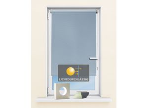 4250178723256 - Seitenzugrollo KUTTI Seitenzugrollo Ida Lichtschutz Klemmfix ohne Bohren Fixmaß Gr 2 blau (hellblau) B70cm H160cm Polyester Rollos Sichtschutz Sonnenschutz