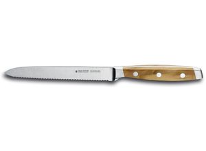 4250178808465 - Tomatenmesser FELIX SOLINGEN First Class Wood silber (silberfarben) Gesamtlänge 23cm Klingenlänge 13cm X50 CrMoV15 Klingenstahl Kochmesser geschmiedete Klinge Sägeschliff