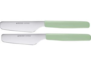 4250178821136 - Brotzeitmesser FELIX SOLINGEN Brunchmesser grün (edelstahlfarben grün) 2 tlg Chrom-Molybdän-Vanadium-Stahl Essmesser X50 CrMoV15 Klingenstahl hochglanz