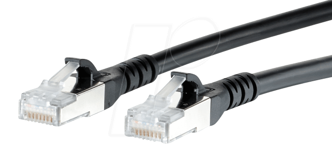 4250184133728 - Connect 1308457000-E RJ45 Netzwerkkabel Patchkabel CAT 6a S FTP 700 m Schwarz mit Rastnasenschutz 1 St