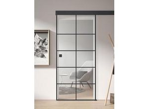 4250189117372 - Ambiente Glas-Schiebetür Black Klarglas Dekor S 76 20 ESG