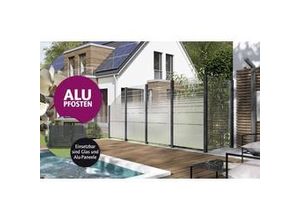 4250189860391 - Ambiente Aluminium-Pfosten 240 cm 68 x 68 mm Anthrazit Struktur 7016