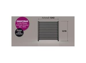 4250189862449 - Ambiente Alu-Zaun Rhombus 90 MIDI ohne Glas 120 cm x 120 cm 22 mm stark