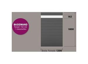 4250189864191 - Ambiente Alu-Zaun Paneel 150 + ESG 8 mm 120 cm x 180 cm 22 mm stark