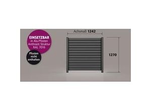 4250189867239 - Ambiente Alu-Zaun Rhombus 90 MINI ohne Glas 120 cm x 120 cm 22 mm stark