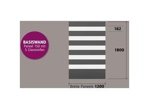 4250189867734 - Ambiente Alu-Zaun Paneel 150 + ESG 8 mm 120 cm x 180 cm 22 mm stark