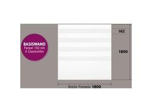 4250189867840 - Ambiente Alu-Zaun Paneel 150 + ESG 8 mm 180 cm x 180 cm 22 mm stark