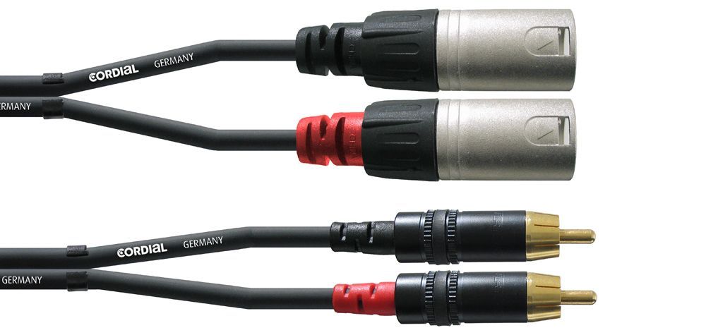 4250197610810 - CFU 3 FC Audio Adapterkabel [2x XLR-Buchse - 2x Cinch-Stecker] 300 m Schwarz