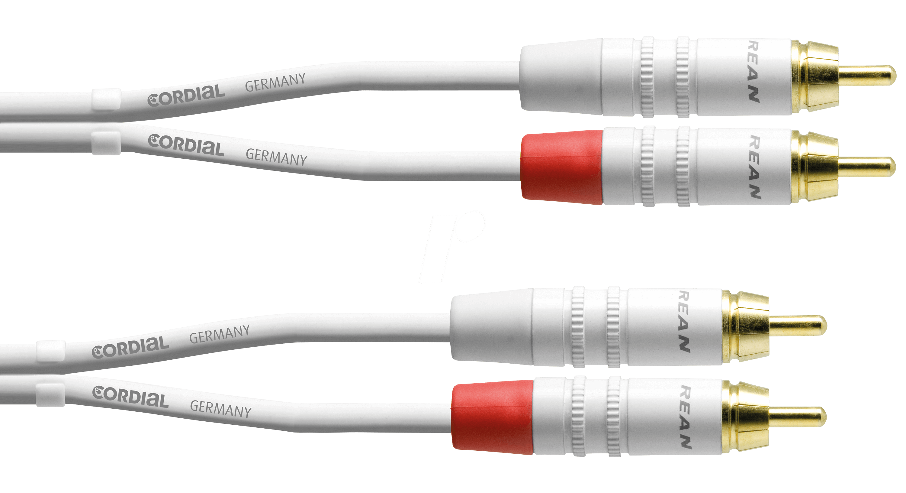 4250197638609 - CFU 3 CC-SNOW Audio Adapterkabel [2x Cinch-Stecker - 2x Cinch-Stecker] 300 m Weiß