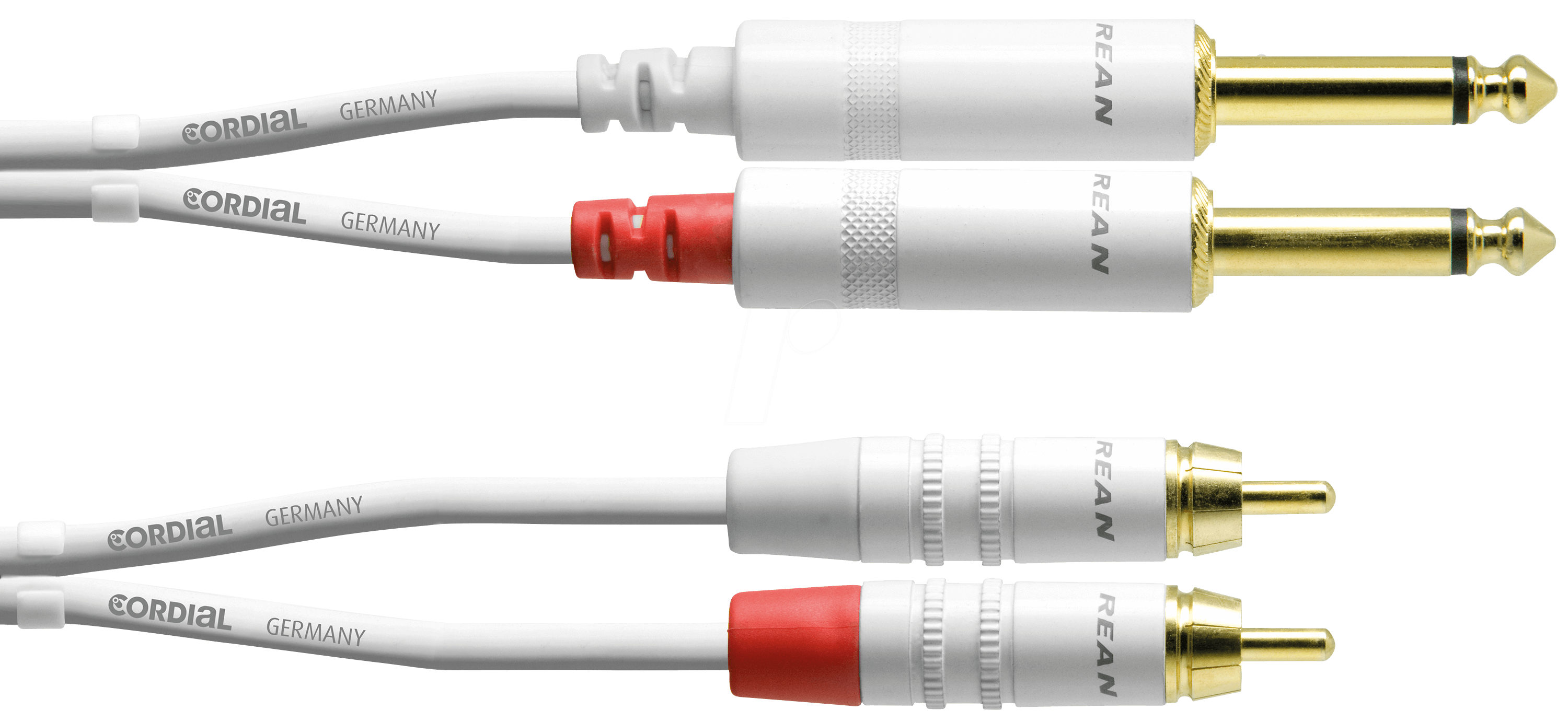 4250197638722 - CFU 15 PC-SNOW Audio Adapterkabel [2x Klinkenstecker 635 mm - 2x Cinch-Stecker] 150 m Weiß