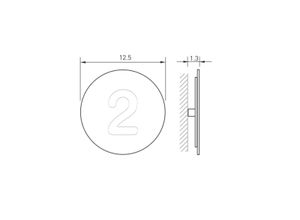 4250208614295 - Hausnummer Round aus Edelstahl - 7