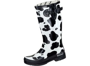 4250218860231 - Regenstiefel kuh schwarz weiß Gr 36 - schwarz - Bockstiegel