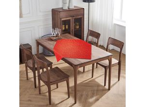 4250225824141 - Jacquard-Mitteldecke mit Goldeffekt - Rot Gold