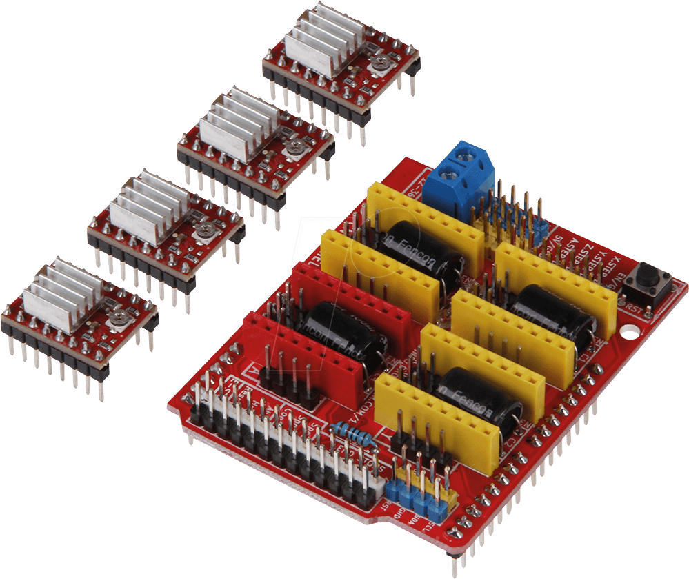 4250236815961 - ARD SHD CNC KIT - Arduino Shield - CNC-Controllerboard A4988 4250236815961 - ARD SHD CNC KIT - Arduino Shield - CNC-Controllerboard A4988