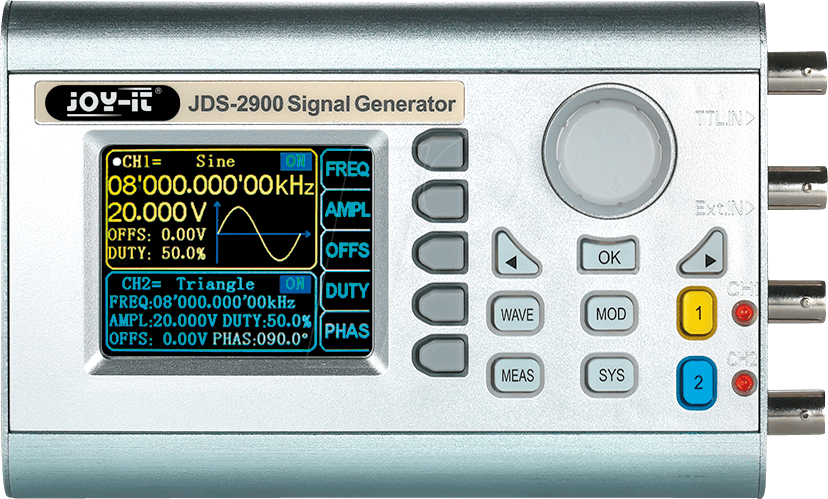 4250236817071 - Joy-it JDS2915 Funktionsgenerator akkubetrieben Funktionsgenerator netzbetrieben 15 MHz - 001 µHz 2-Kanal