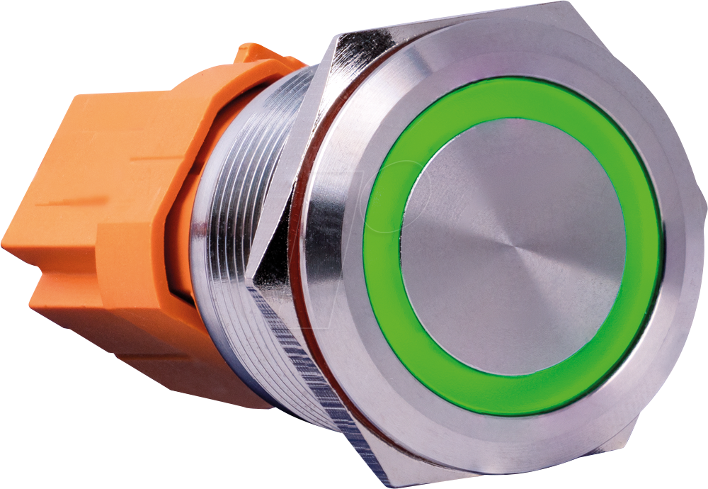4250236821870 - BUTTON22B-L-GR BUTTON22B-L-GR Tastschalter 250 v ac 7 a 1 x Ein (Aus) rastend Grün (ø x h) 25 - Joy-it