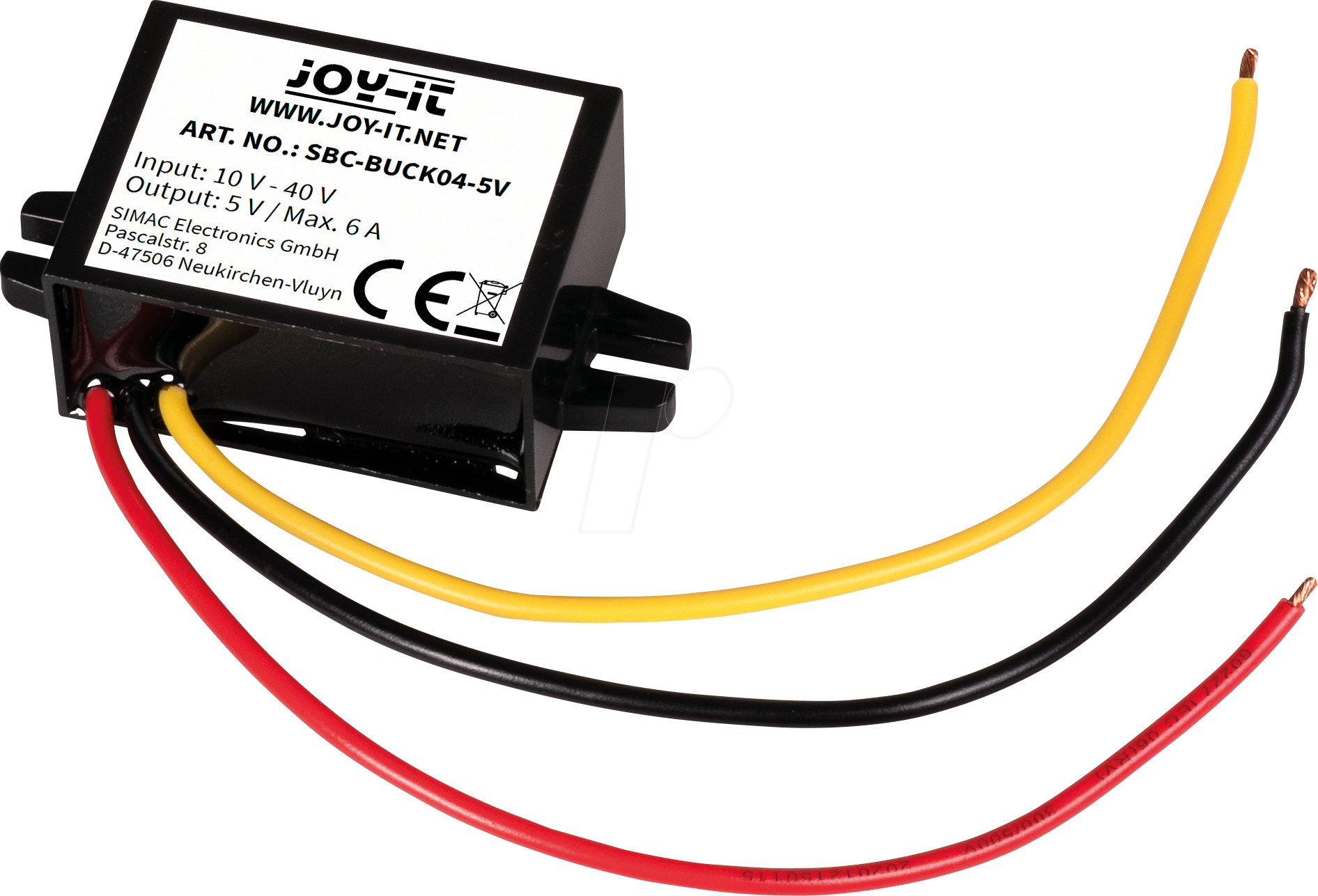 4250236824031 - Buck Spannungswandler SBC-Buck04-5V Eingang 10-40V Ausgang 5V 6A - Joy-it