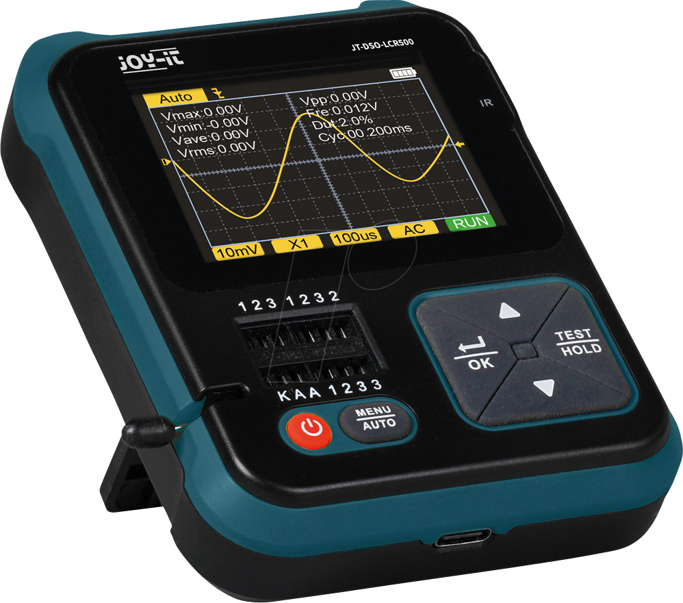 4250236824918 - Joy-it DSO-LCR500 Oszilloskop Signalgenerator 1 kHz - 100 kHz Dreieck Puls Rechteck Sinus