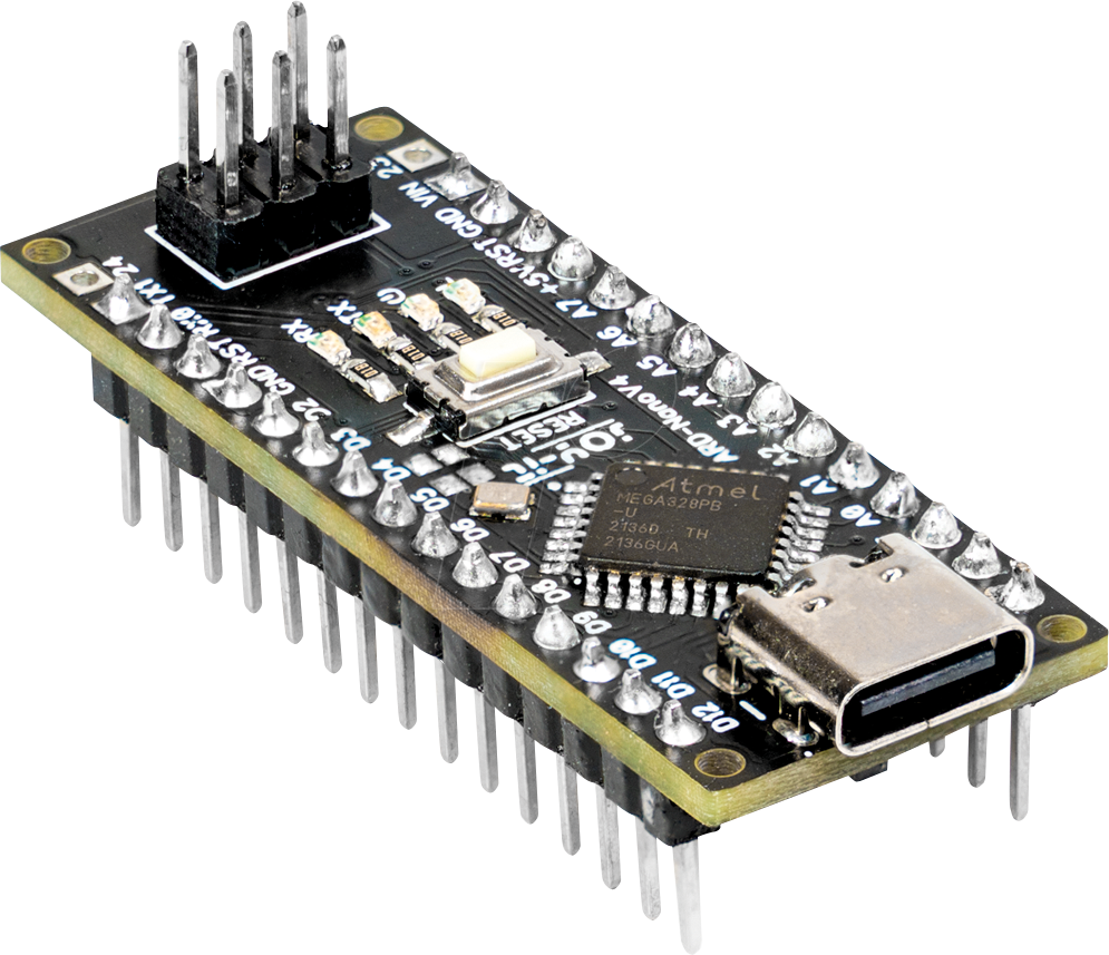 4250236826189 - ARD NANO V4-MC - Arduino kompatibles Nano Board ATmega328PB USB-C extra IO