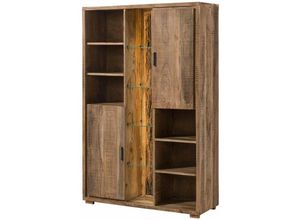 4250240222649 - Massivmoebel24 - Schrank Akazie 118x40x180 natur lackiert bark 101 - natur