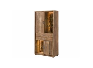 4250240222847 - Massivmoebel24de - Schrank Akazie 88x40x180 natur lackiert bark 103 - natur