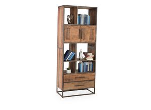 4250240242784 - WOLFMÖBEL Regal WAKE UP (BHT 75x190x40 cm) BHT 75x190x40 cm braun Standregal Bücherregal Bücherregal Schuhregal